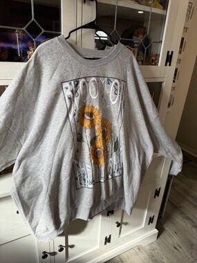 No Boundaries Light Gray Graphic Sweatshirt